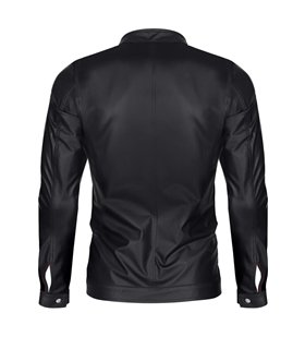 Slim-Fit Fliegerjacke aus Wetlock-Material mit Metallknöpfen | Regnes Fetish Planet Slim-Fit Fliegerjacke aus Wetlock-Material mit Metallknöpfen | Regnes Fetish Planet