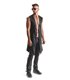 Herren Wetlook Frack Weste Slim-Fit mit Dreieckelementen | Regnes Fetish Planet