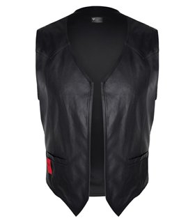 Elegante Herren-Weste mit geometrischen Steppungen und Metallschnalle | Regnes Fetish Planet Elegante Herren-Weste mit geometrischen Steppungen und Metallschnalle | Regnes Fetish Planet