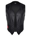 Elegante Herren-Weste mit geometrischen Steppungen und Metallschnalle | Regnes Fetish Planet Elegante Herren-Weste mit geometrischen Steppungen und Metallschnalle | Regnes Fetish Planet