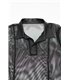 Transparentes Herren Mesh Poloshirt mit vertikalen Steppnähten | Regnes Fetish Planet