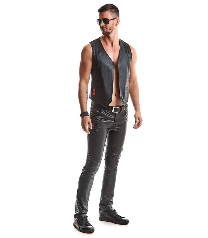 Herren Gothic Punk Hose mit Reißverschlüssen und Riemen | Regnes Fetish Planet
