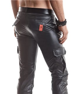Cargohose mit 6 Taschen Wetlook-Material Herren Schnitt | Regnes Fetish Planet Cargohose mit 6 Taschen Wetlook-Material Herren Schnitt | Regnes Fetish Planet