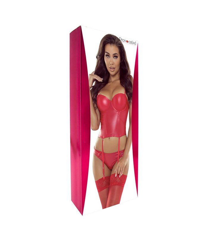 Elegantes Strapshemd mit Bügel-Cups und abnehmbaren Haltern | Provocative