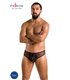 Herren Slip mit Schnürung aus Kunstleder und Netzmaterial | Passion Menswear