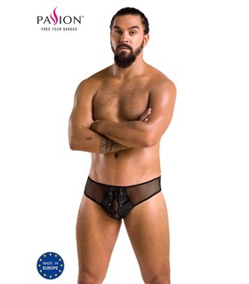 Herren Slip mit Schnürung aus Kunstleder und Netzmaterial | Passion Menswear Herren Slip mit Schnürung aus Kunstleder und Netzmaterial | Passion Menswear