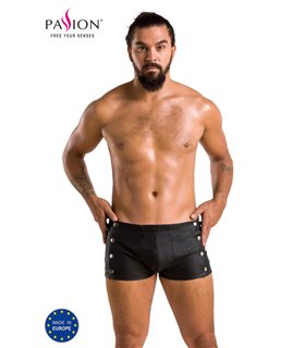 Herren Kunstleder Shorts mit seitlicher Öffnung und Gummibund | Passion Menswear