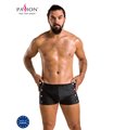Herren Kunstleder Shorts mit seitlicher Öffnung und Gummibund | Passion Menswear