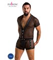 Erotisches Herren-Dessous-Set mit Knöpfen und Netzeinsätzen | Passion Menswear Erotisches Herren-Dessous-Set mit Knöpfen und Netzeinsätzen | Passion Menswear