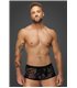 Herren Shorts mit floralem Flockdruck und offenem Hosensteg | Noir Handmade Men