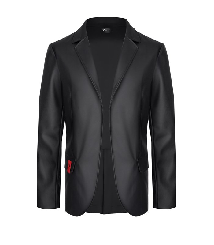 Herren Jacke in Lederoptik mit dekorativen Druckknöpfen | Regnes Fetish Planet