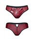 Netz-Tanga mit Vinyl-Einsatz | Regnes Fetish Planet