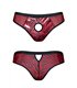 Tüll-Slip mit Vinyl-Einsatz und Öffnung | Regnes Fetish Planet