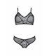 Transparentes Dessous-Set mit Netz und Spitze | Passion
