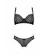 Transparentes Netz-Dessous-Set mit Bügel-BH und Slip | Passion