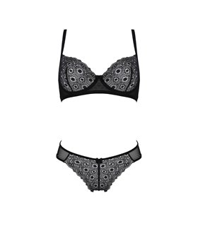 Transparentes Netz-Dessous-Set mit Bügel-BH und Slip | Passion Transparentes Netz-Dessous-Set mit Bügel-BH und Slip | Passion