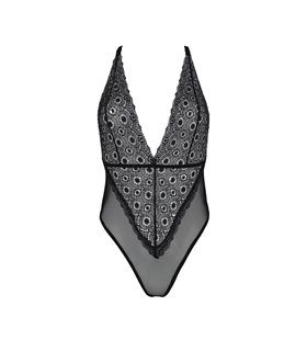 Transparenter Body mit gekreuzten Trägern und Hakenverschluss | Passion Transparenter Body mit gekreuzten Trägern und Hakenverschluss | Passion