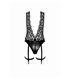 Straps-Body mit Halsband, 2-Wege-Reißverschluss und Kette | Noir Handmade