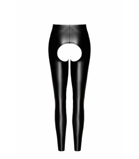 Wetlook Leggings mit offenem Schritt für sinnliche Momente | Noir Handmade