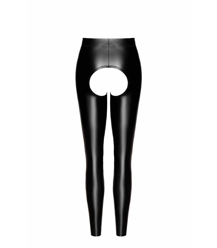 Wetlook Leggings mit offenem Schritt für sinnliche Momente | Noir Handmade