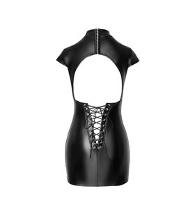 Wetlook Minikleid mit Schnürung und Hakenverschluss | Noir Handmade