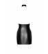 Powerwetlook Minikleid mit transparentem Netzeinsatz | Noir Handmade