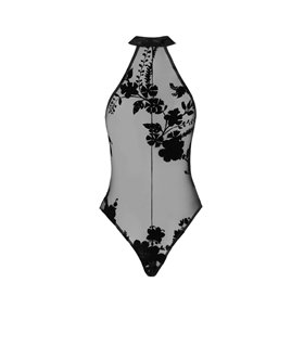 Eleganter Neckholder-Body mit Wildblumenprint und 3-Wege-Reißverschluss | Noir Handmade
