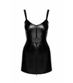 Wetlook Minikleid mit Reißverschluss und verstellbaren Trägern | Noir Handmade