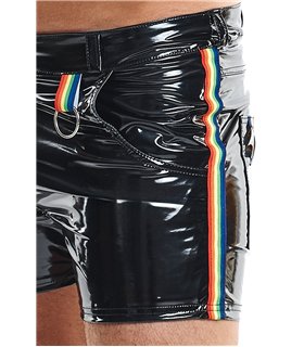 Lack-Shorts mit Taschen und Metallring | Regnes Fetish Planet Lack-Shorts mit Taschen und Metallring | Regnes Fetish Planet