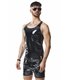 PVC Tank Top mit Regenbogen-Details | Regnes Fetish Planet