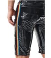 Herren Lack-Shorts mit Regenbogen-Akzent und Taschen | Regnes Fetish Planet Herren Lack-Shorts mit Regenbogen-Akzent und Taschen | Regnes Fetish Planet