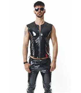 Herren Weste mit Reißverschluss und vertikalen Nähten | Regnes Fetish Planet Herren Weste mit Reißverschluss und vertikalen Nähten | Regnes Fetish Planet