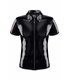 Herren Poloshirt aus glänzendem Lack-Optik Material | Regnes Fetish Planet
