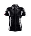 Herren Poloshirt aus glänzendem Lack-Optik Material | Regnes Fetish Planet Herren Poloshirt aus glänzendem Lack-Optik Material | Regnes Fetish Planet
