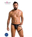 Männer String mit abnehmbarem Beinharness aus Kunstleder | Passion Menswear