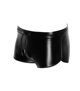 Herren Wetlook Shorts mit Reißverschluss-Details und Einsätzen | Noir Handmade Men