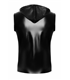 Ärmelloses Kapuzenshirt mit Wetlook-Finish und cooler Silhouette | Noir Handmade Men