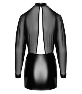 Tüll-Minikleid mit Neckholder und Druckknöpfen | Noir Handmade