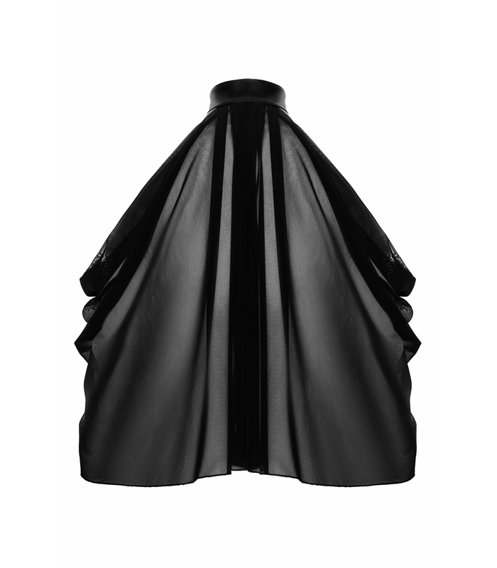 Transparenter Neckholder-Bolero mit Druckknöpfen | Noir Handmade