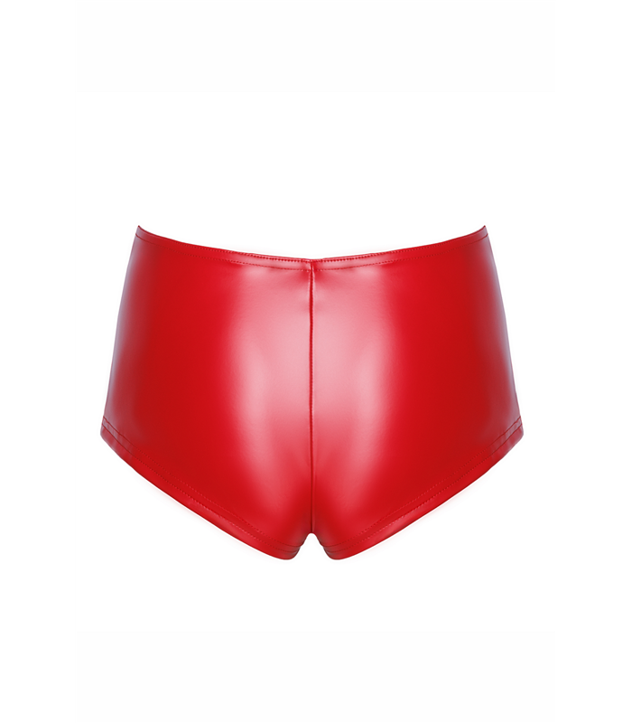 Wetlook High-Waist Shorts mit elastischem Schnitt | Noir Handmade