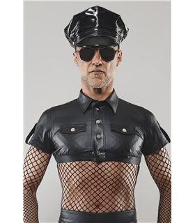 Militärisches Crop-Top mit Schulterklappen und Patches | Regnes Fetish Planet Militärisches Crop-Top mit Schulterklappen und Patches | Regnes Fetish Planet