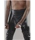 Wetlook-Minirock mit Reißverschlüssen und Metallringen | Regnes Fetish Planet