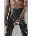 Wetlook-Minirock mit Reißverschlüssen und Metallringen | Regnes Fetish Planet Wetlook-Minirock mit Reißverschlüssen und Metallringen | Regnes Fetish Planet