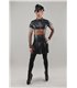 Eleganter Wetlook Faltenrock mit seitlichem Reißverschluss | Regnes Fetish Planet