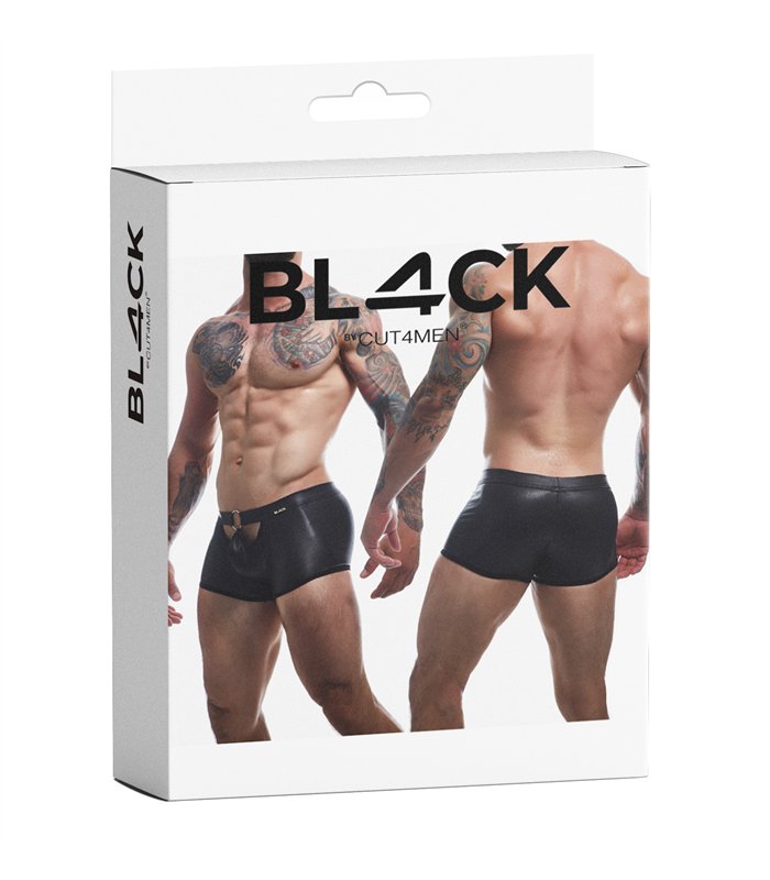 Boxershorts mit Metallring aus glänzendem Wetlook-Material | CUT4MEN