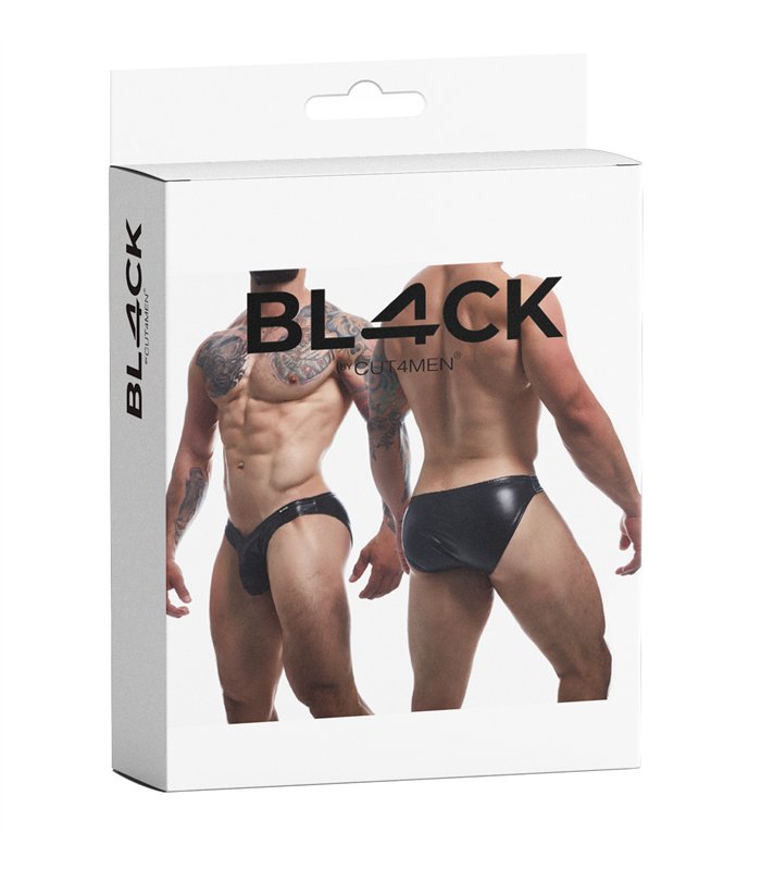 Knapper Herren-Slip aus glänzendem, elastischem Material | CUT4MEN