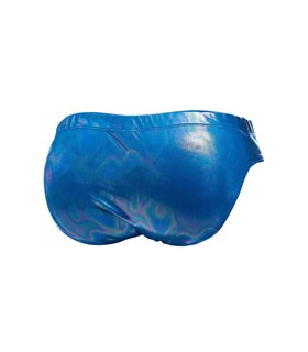 Badeslip mit herausnehmbarem Suspensorium aus glänzendem Stretch-Material | CUT4MEN Badeslip mit herausnehmbarem Suspensorium aus glänzendem Stretch-Material | CUT4MEN