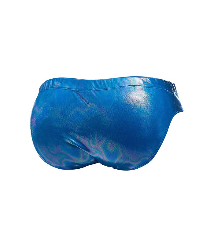 Badeslip mit herausnehmbarem Suspensorium aus glänzendem Stretch-Material | CUT4MEN