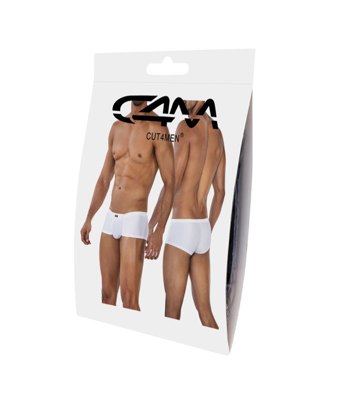 Männlicher Slip mit gummiertem Logo und weicher Mikrofaser | CUT4MEN