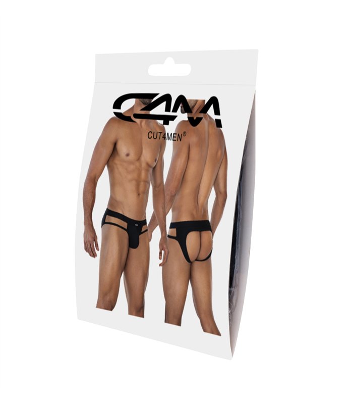 Herren Jockstrap mit gummiertem Logo aus Mikrofaser | CUT4MEN